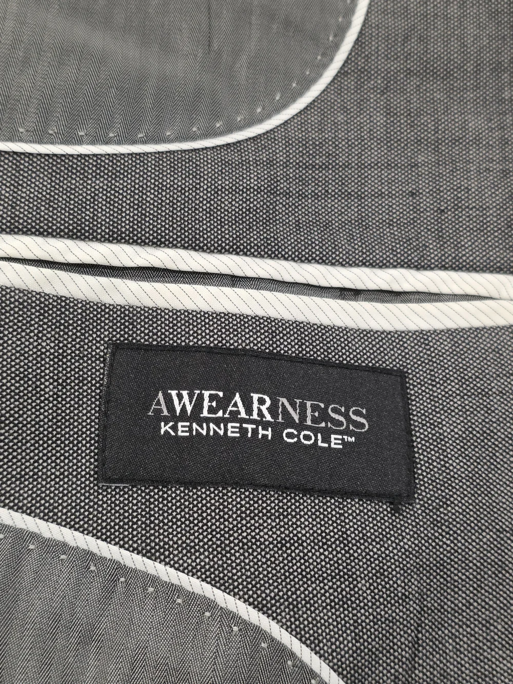 46R Men's Kenneth Cole Awearness Blazer Gray Wool 2 Button Sport Coat